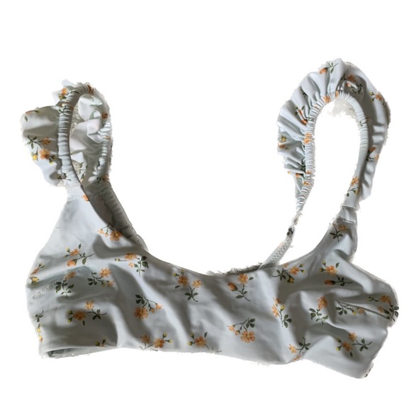 Girls two-piece floral bathing suit with ruffle sleeves - Picture 2 of 3